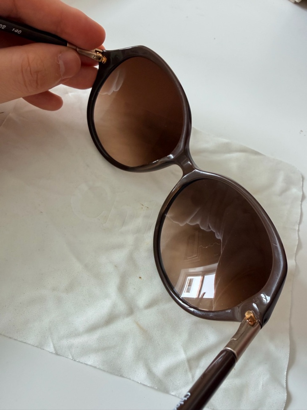 Chloe Brown Gradient Round Sunglasses for Women NO box - Picture 10 of 14